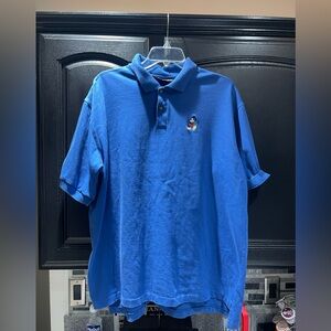Disney Polo Shirt Mens Large Blue Mickey Mouse Florida Short Sleeve Casual